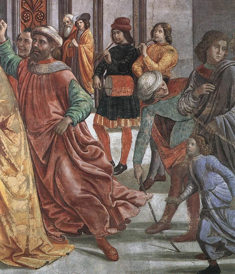 Matrimonio della Vergine - Cappella Tornabuoni, Santa Maria Novella, Firenze, dettaglio